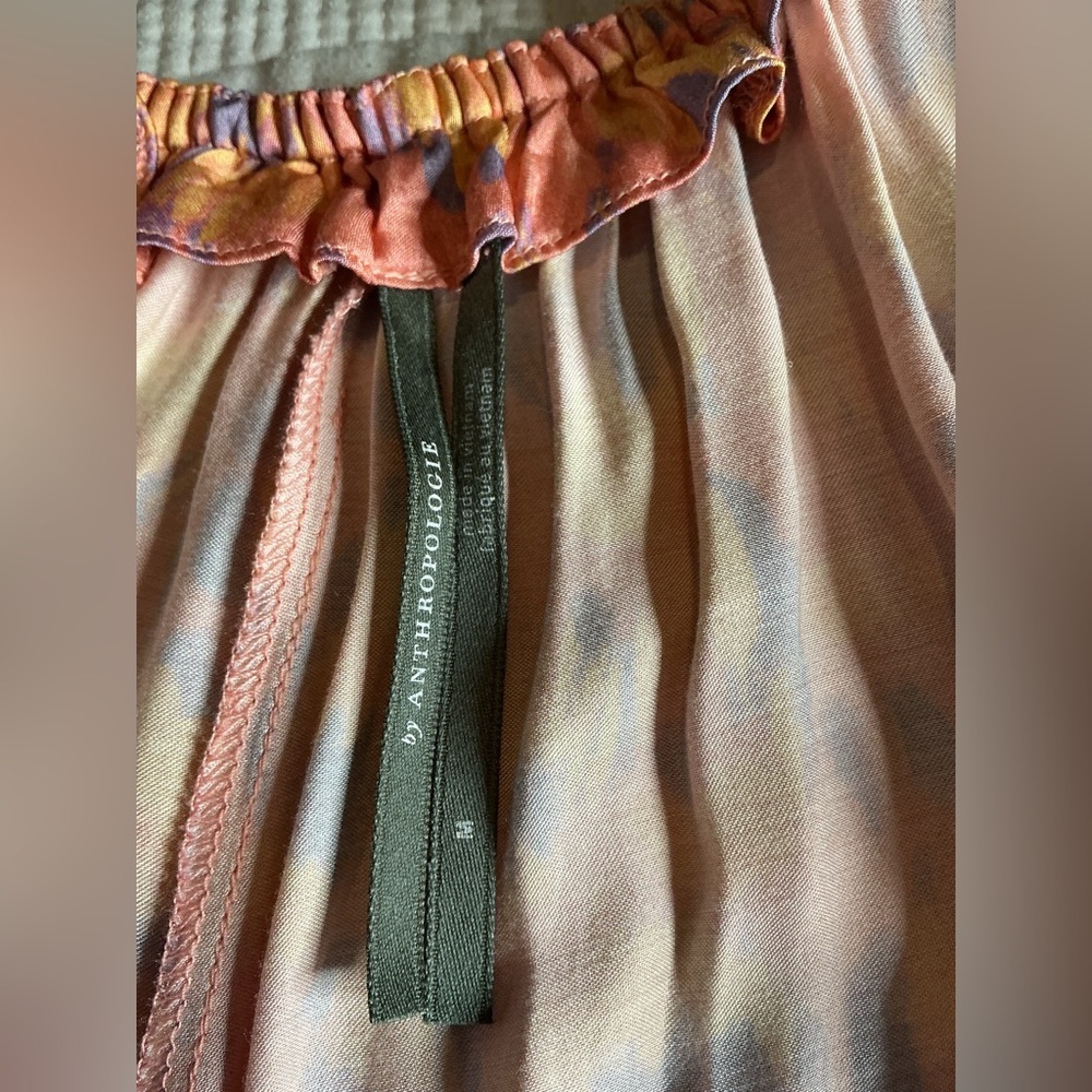 Anthropologie Daily Practice Jumpsuit Leopard Print V-Neck Wide Leg Pink/Yellow - Picture 10 of 10